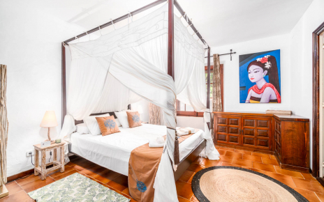 Bedroom on East Wing with access to gardens